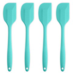 SILICONE SPATULA 4PIECE SET HEATRESISTANT NONSTICK RUBBER SPATULAS WITH STAINLES