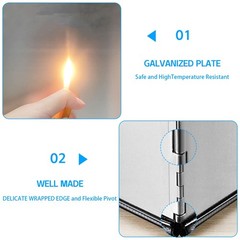4 Sided Splatter Guard for Frying Stove Top Stainless Steel Splatter Screens …