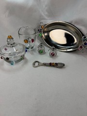 Vintage Gemstone and Wire 7 Piece Kitchen Set