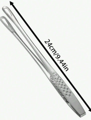 1pc Stainless Steel Food Tongs – Long Handle, Non-Slip BBQ & Kitchen Tool – NEW