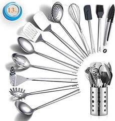 Stainless Steel Cooking Utensils Set, 13 Pieces Kitchen Utensils Set, Kitchen…