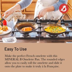 de Buyer MINERAL B Carbon Steel Omelette Pan – 9.5” – Naturally Nonstick –