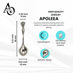 Solid 925 Sterling Silver Small Salt Spoon – Elegant Miniature Spoon