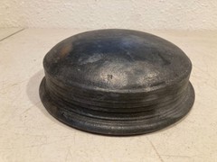 Vintage Hand Carved Black Soapstone Bowl – Decorative Round Stone Dish 8”