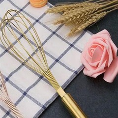 HAND MIXER STAINLESS STEEL EGG WHISK GOLD COLOR ECOFRIENDLY MANUAL EGG BEATER MI