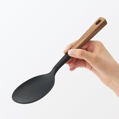 MUJI Wooden Handle Silicone Cooking Spoon & Turner &Spatula 3 Piece Set Japan