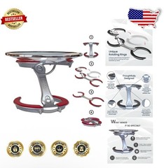 Trivae 4-in-1 Multi-Functional Lid Holder & Pot Stand – Flame Red Kitchen Trivet