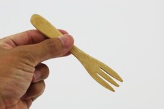4 Pieces Bamboo Utensil Dessert Wooden Forks Bamboo Forks (USA seller)