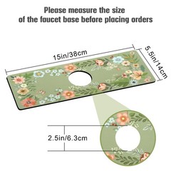 Sink Faucet Absorbing Mat, 2 Pack Drying Mat Around Faucet Sink Splash Guard …