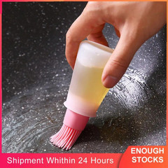 Silicone Oil Bottle Brush BBQ Soft Basting Brush Dispenser Kitchen Cooking Tool