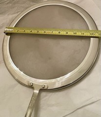 All-Clad Splatter Screen 13” Stainless Steel Grease Oil Mesh Guard Curved Handle