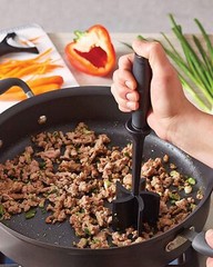 Meat Hamburger Chopper Heat Resistant Utensil Ground Beef Potato Masher Spatula