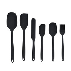 Silicone kitchenware 6-piece set, cream scraper, spatula, oil brush, size scrap