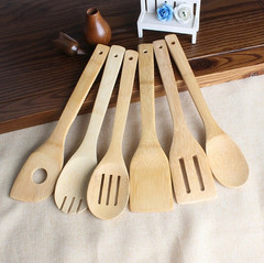 6pcs Bamboo Kitchen Utensil Set – Wooden Spoon & Spatula Cooking Tools – NEW