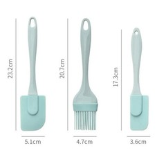 3PCS Silicone Spatula Set Cream Scraper Butter Cake Mixer Baking Tool