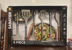 Sabatier 6 Piece Stainless Steel & Silicone Tool Set