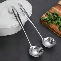 Stainless Steel Colander Soup Spoon Gravy Filter Oil Fat Separator Kitchen Ladle