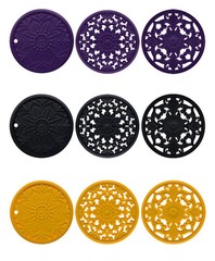 3Pcs Silicone Placemat Set Heat Resistant Bowl Cup Pot Mat Pads Table Decor Mat