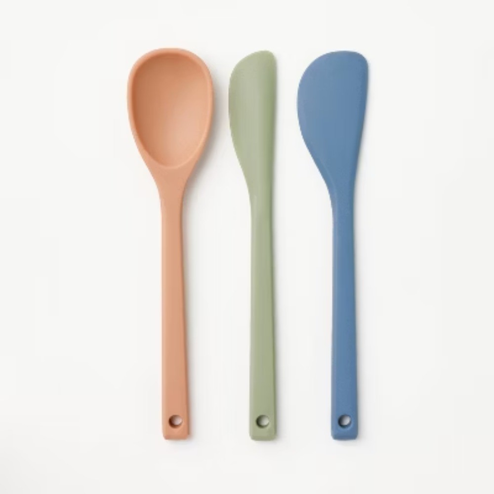 3pk Silicone Mini Spatula Set, Multicolor Dishwasher-Safe