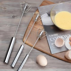 Semi-Automatic Egg Whisk Hand Push Egg Beater Stainless Steel Blender Mixer Whis
