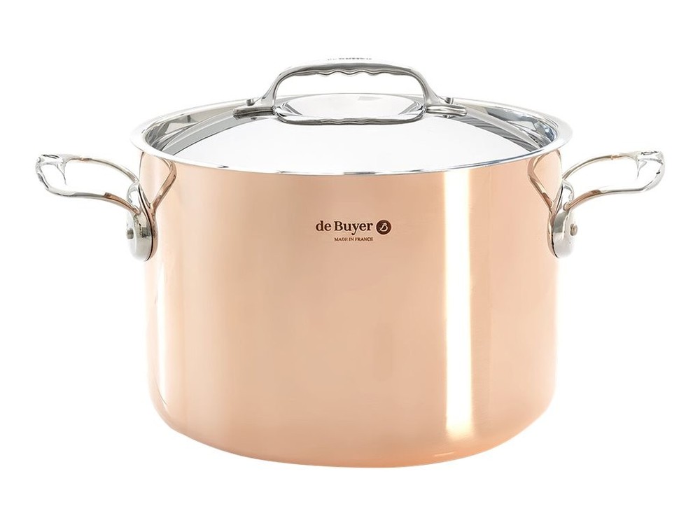 De Buyer Prima Matera Copper/Stainless Steel Pot 24cm High Induction Pot / 6243.24