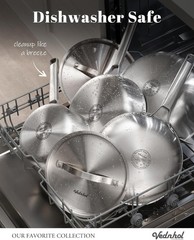 Stainless Steel Frying Pan Set with Lids 8+10+12 Inch,Tri-Ply Stainless Steel…