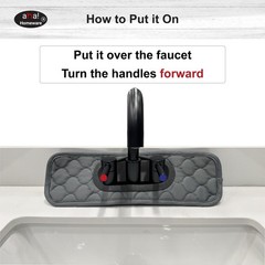 Bathroom Sink Splash Guard Oval-Hole Rectangle-Hole: , Faucet Mat for Bathroo…