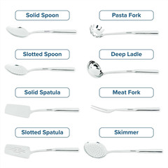 Viking Kitchen Utensils Set, 8 Piece Stainless Steel Cooking Utensil Set, Includ