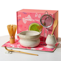 Matcha Whisk & Bowl Set, 8-Piece Ceramic Kit for Traditional Japanese Tea