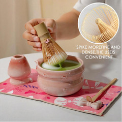 Matcha Whisk & Bowl Set, 8-Piece Ceramic Kit for Traditional Japanese Tea