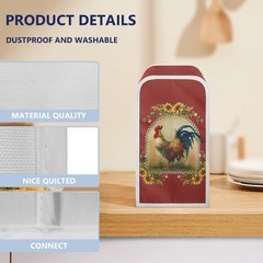 Annejudy Electric Can Opener Covers Stain Protection Small, Rooster Sunflower