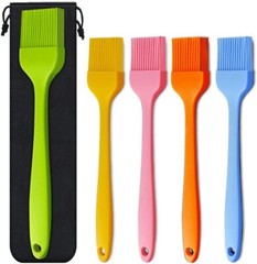 2/3/4/5 PCS 10.2″+8.2″ Silicone Basting Pastry Barbecue oil Brush BBQ Kitchen