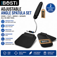 Blue Bosti Adjustable Kitchen Spatula Set Heat Resistant Nonstick Safe PPSU