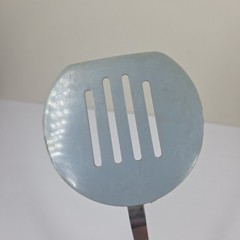 Vtg Bonny Nylon Round Wide Slotted Spatula Turner Flipper Blue Plastic