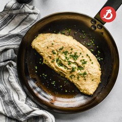de Buyer MINERAL B Carbon Steel Omelette Pan – 9.5” – Naturally Nonstick –