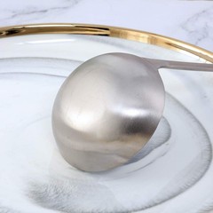 2 Pcs Soup Ladle Colander Metallic Frosting Flatware Cookware Serving Long Handl
