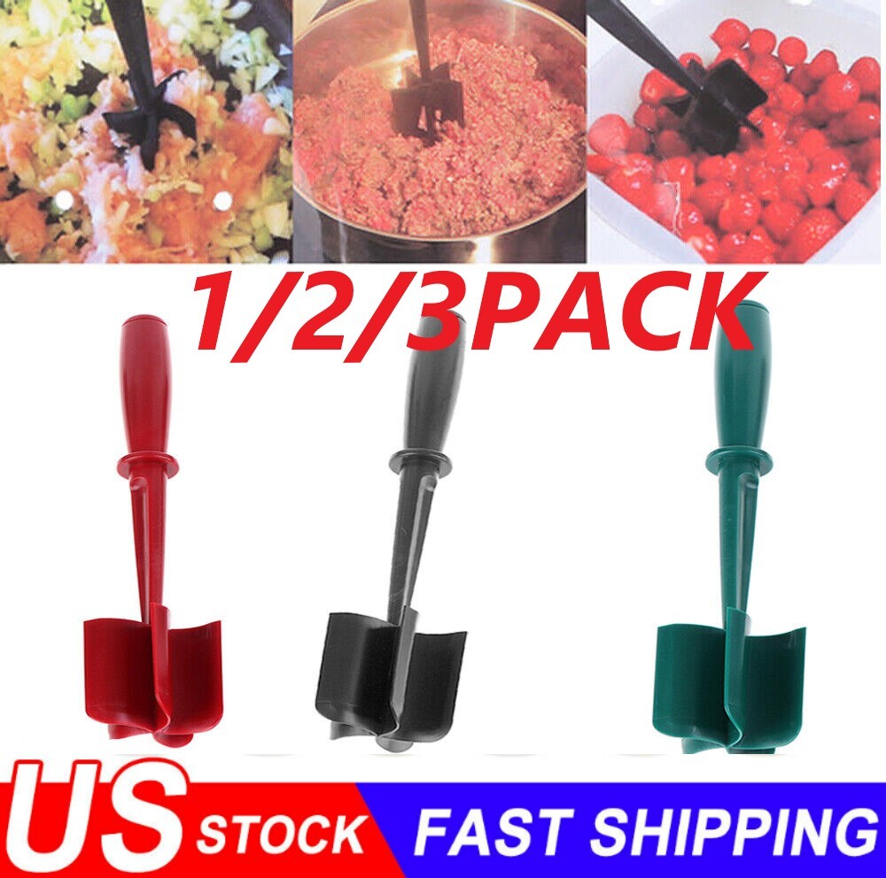 Meat Hamburger Chopper Heat Resistant Utensil Ground Beef Potato Masher Spatula