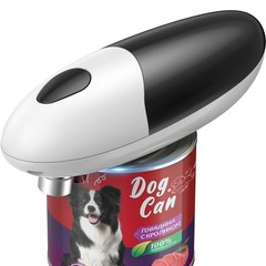 Electric Can Opener, One Press Start/Stop, Automatic portable, Black/White