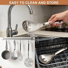 Multifunctional 5-in-1 Cooking Spoon, 18/8 304 Stainless Steel Kitchen Tool f…