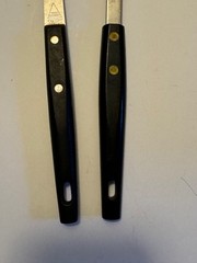 Vintage Household & Unbranded Stainless Steel Serving Spoons Black Handle USA