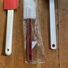 Pampered Chef Spatula Red 12” Made In USA Tupperware Red 3 Scraper Spatulas