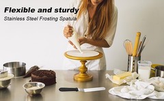 Icing Spatula, Offset Spatula, Stainless Steel with PP Plastic Handle Cake