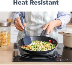 NEW ChefAide 5pc Silicone Spatula Set Heat Resistant Nonstick Cooking Tool Black