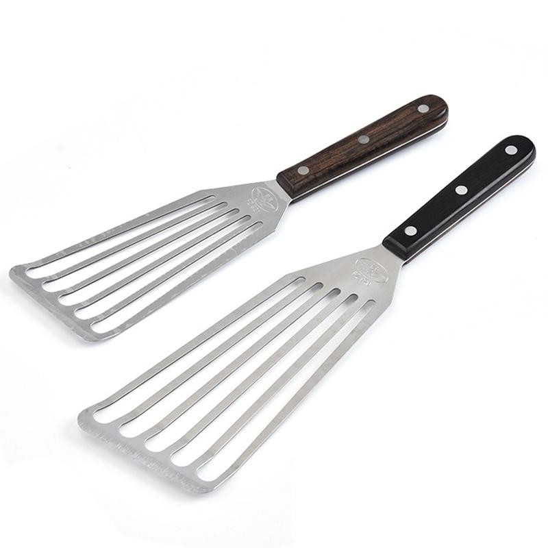 Miu France Small and Large Steel Fish Spatula Slotted Stainless Turner