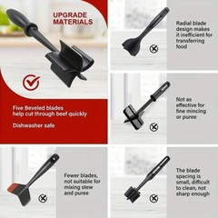 Meat Hamburger Chopper Heat Resistant Utensil Ground Beef Potato Masher Spatula