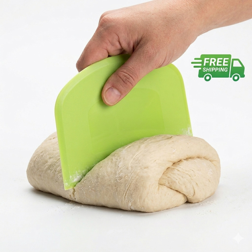 Plastic Dough Scraper Flexible Bowl Scraper Pastry Cutter Bread Baking Tool