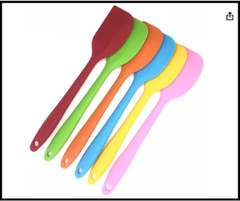 6 Pcs Silicone Spatulas 8.3 inch Small Rubber Spatula Heat Resistant Non-Stick