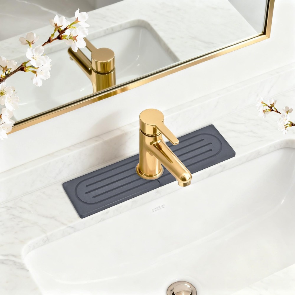 Diatomite Stone Faucet Mat for Kitchen Sink Sink Stone Quick Dry Around Fauce…