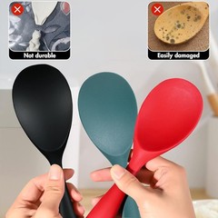 Non-Stick Heat-Resistant Silicone Rice Spoon Easy to Clean Rice Paddle Spoon USA