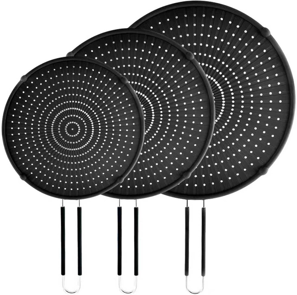 Splatter Screen for Frying Pan,Silicone Grease Splatter Guard, Heat-Resistant Sp